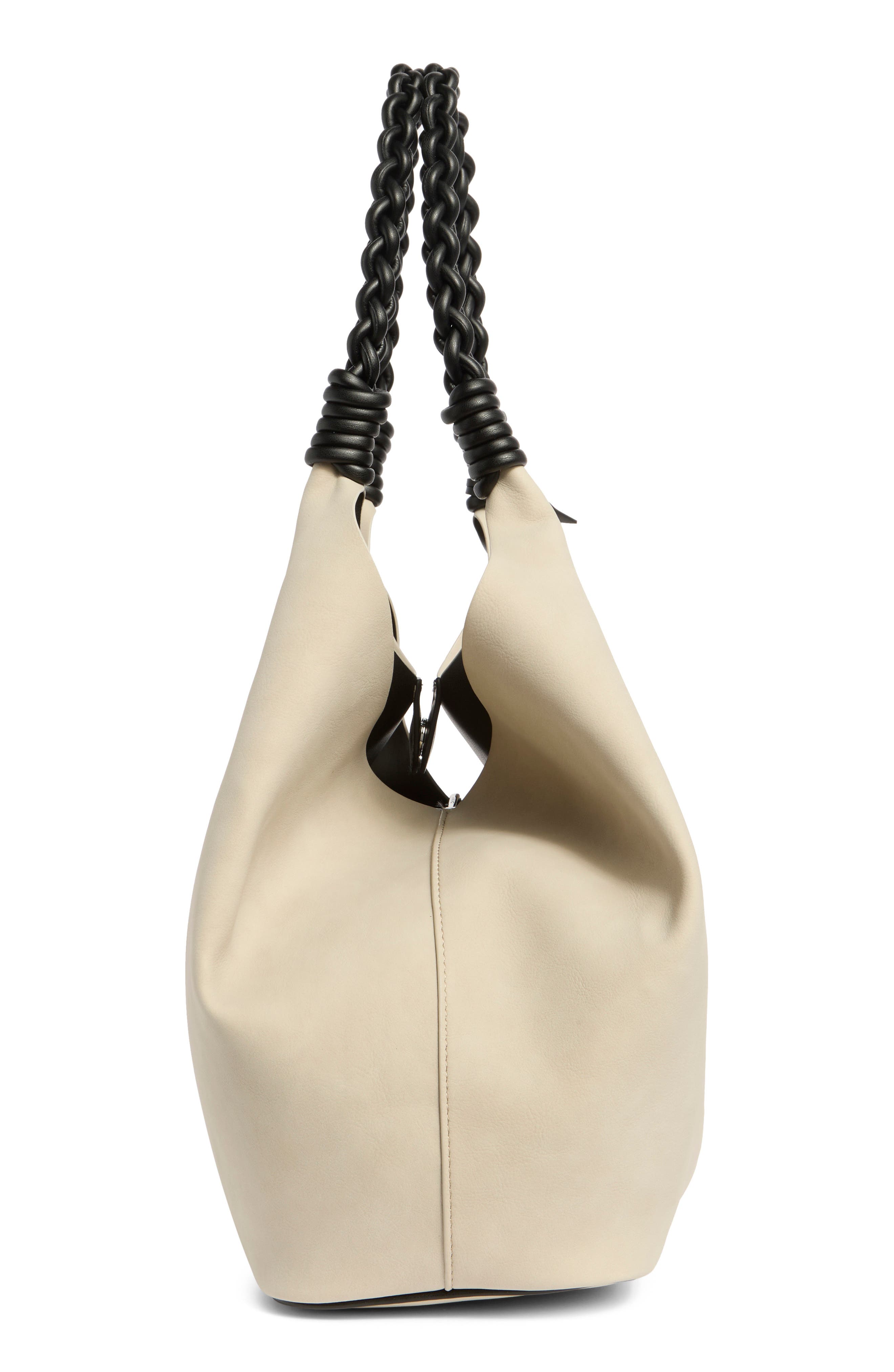 DKNY Paula Large Braided Handle Tote, Alternate, color, Light Taupe