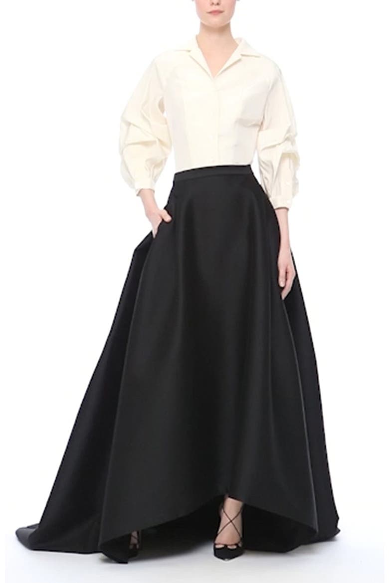 Full Length Evening Skirt, Alternate, color, BLACK