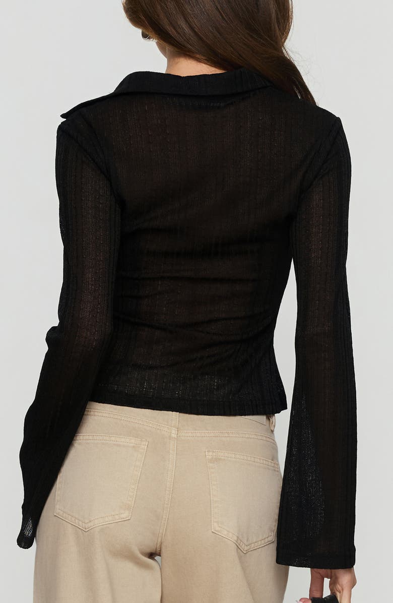 Princess Polly When You Sleep Crop Cardigan, Alternate, color, Black