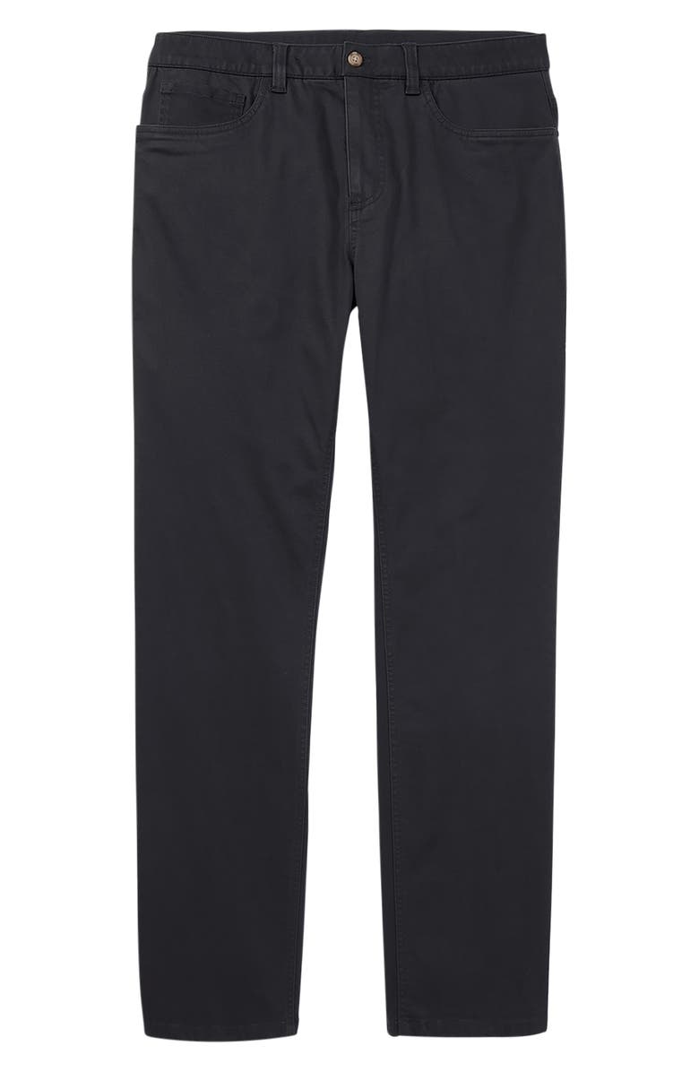 Fair Harbor Horizon Modern Fit Stretch Cotton Blend 5-Pocket Pants, Alternate, color, Black