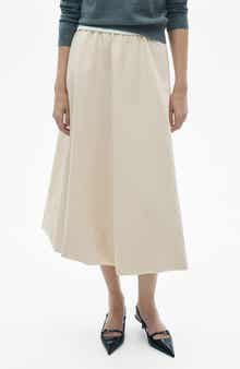 MANGO Flare Midi Skirt