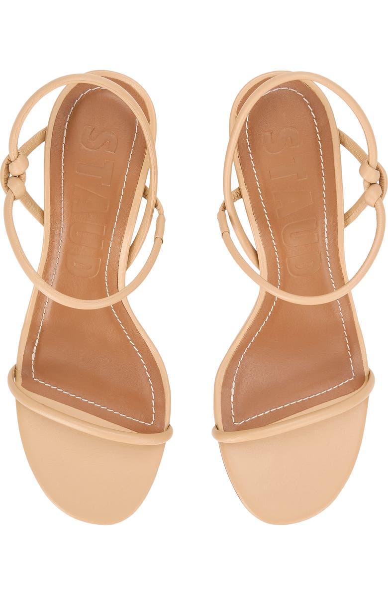 STAUD Laurel Block Heel Ankle Strap Sandal, Alternate, color, Porcini