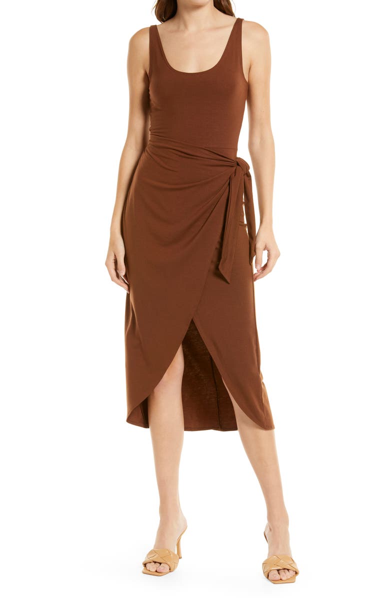 Reformation Kaila Wrap Style Jersey Dress, Main, color, 