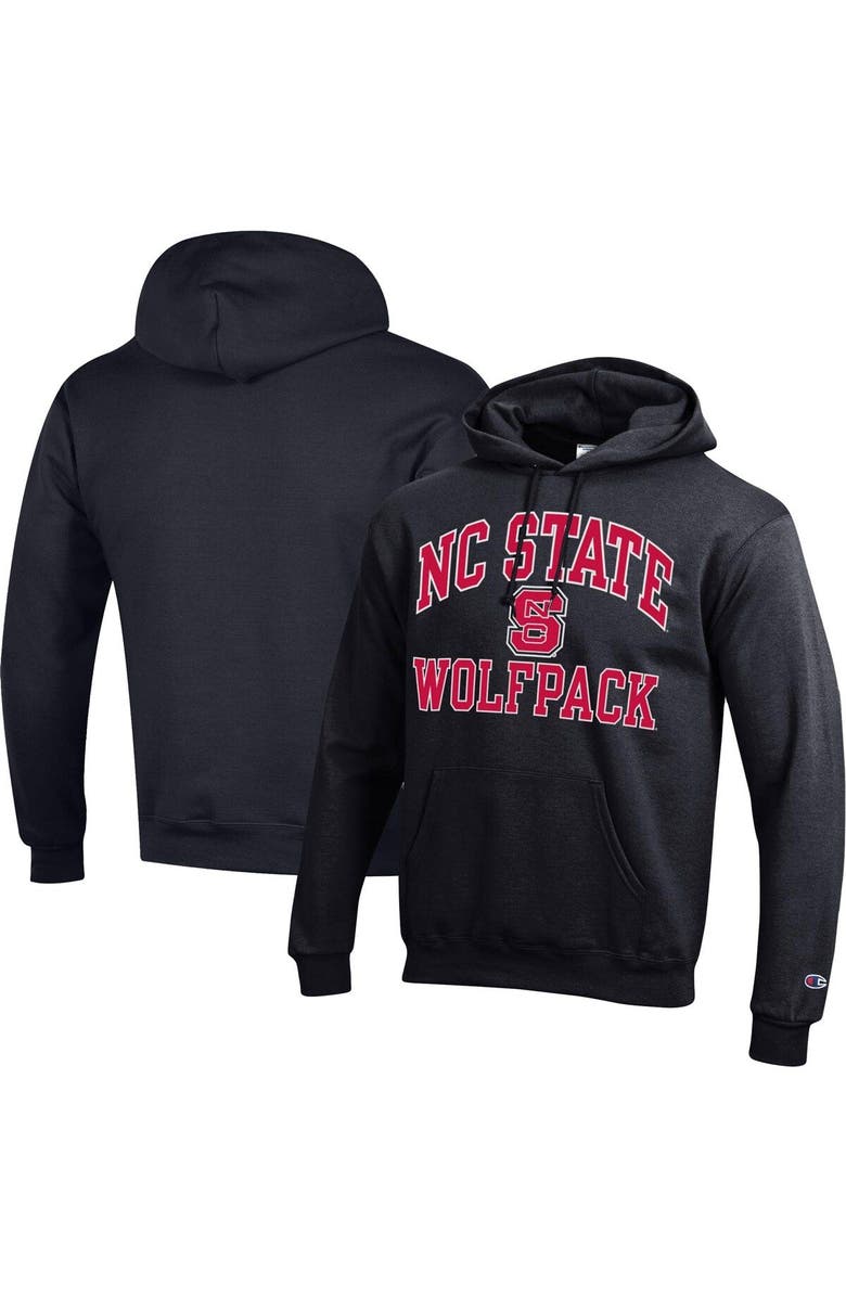 Champion Men's Champion Black NC State Wolfpack High Motor Pullover Hoodie, Main, color, Black