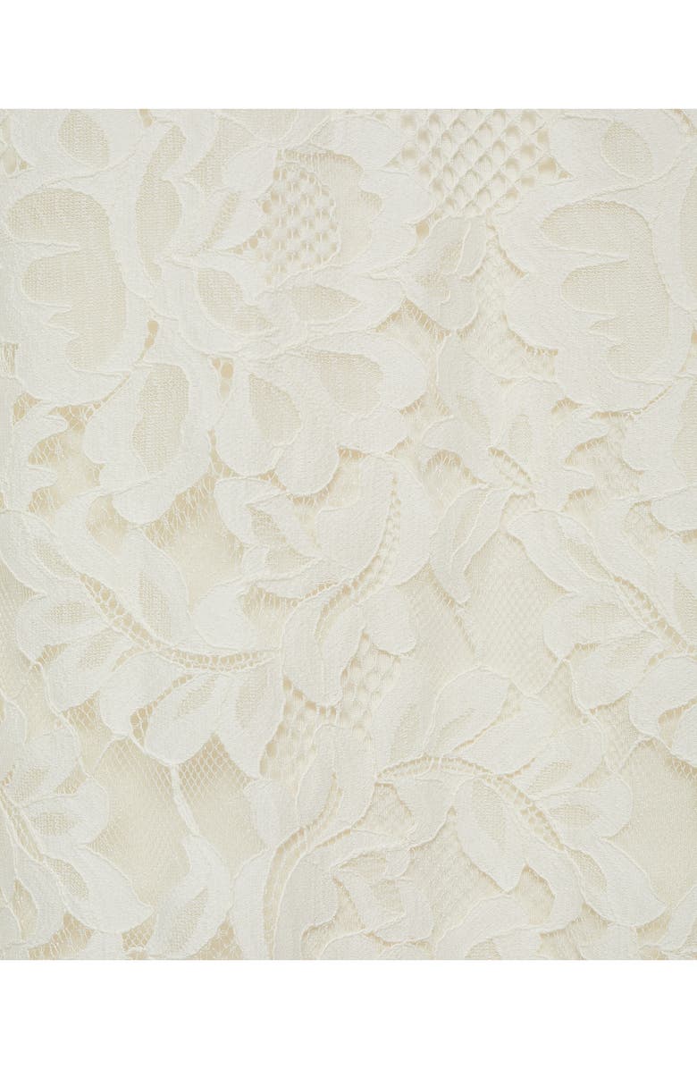 MANGO Lace Long Sleeve Dress, Alternate, color, Ecru