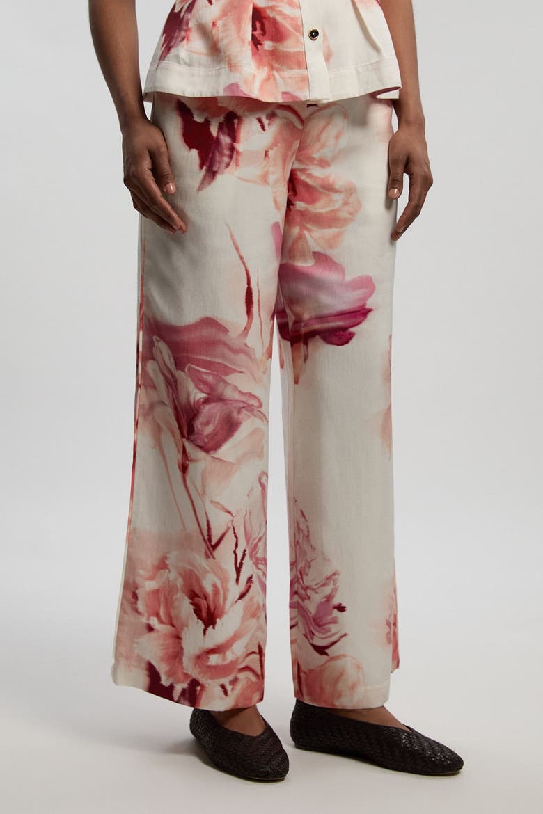Floral Straight Leg Trouser, Main, color, Floral