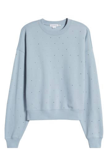 GOOD AMERICAN GOOD AMERICAN CRYSTAL EMBELLISHED SWEATSHIRT