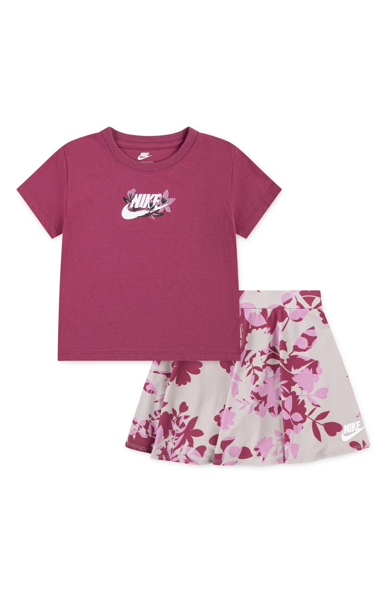 Nike Kids' Logo T-Shirt & Scooter Set, Main, color, Platinum Violet
