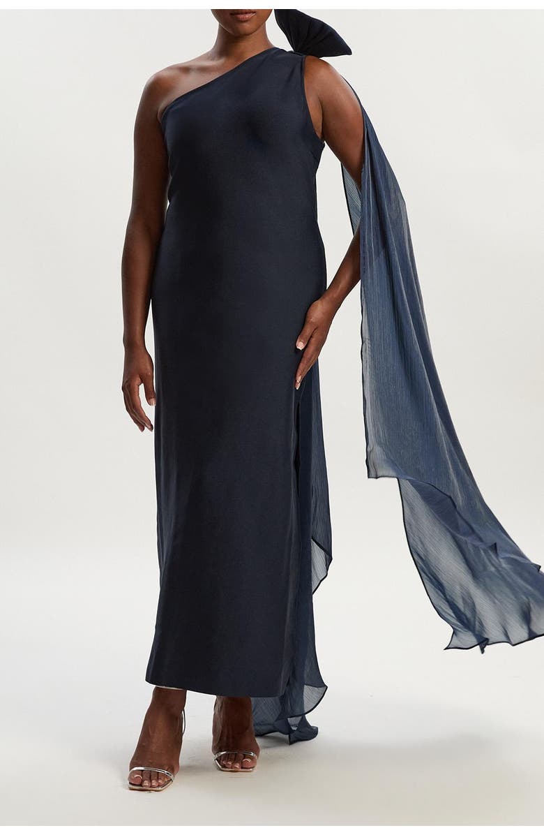 Karen Millen Tassel Sleeve Detail Maxi Dress, Alternate, color, Navy