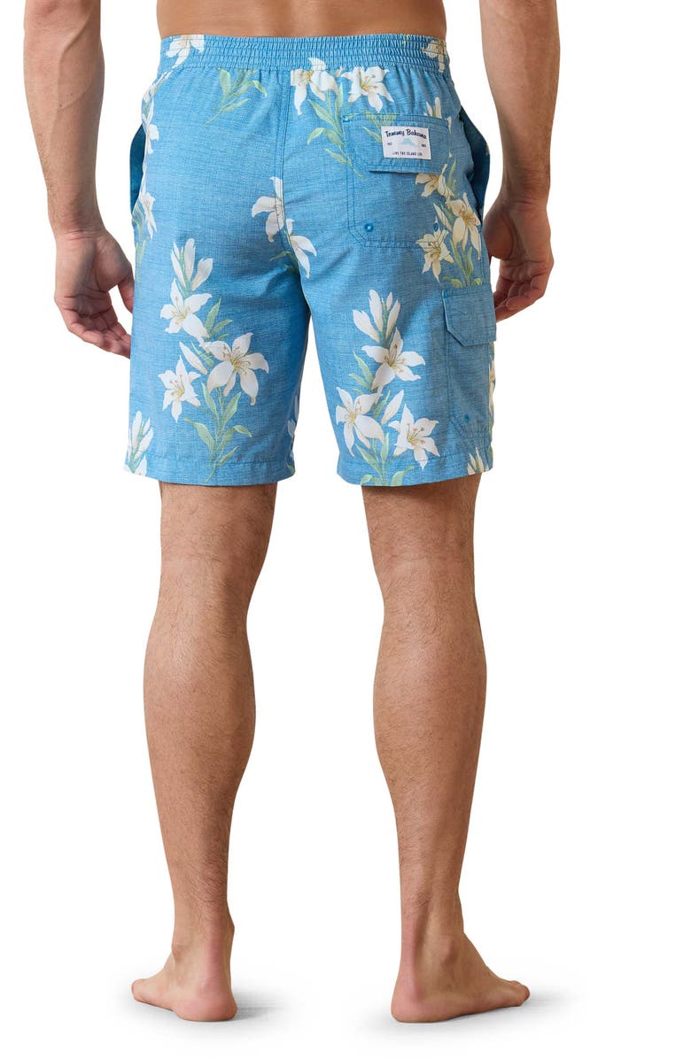 Tommy Bahama Baja Open Water Blooms Swim Trunks, Alternate, color, Blue Allure
