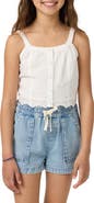 O'Neill Annalee Eyelet Cotton Button-Up Tank