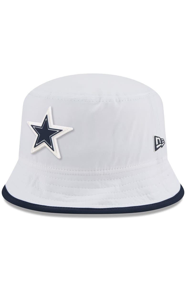 New Era Men's New Era White Dallas Cowboys 2025 NFL Training Camp Stretch Bucket Hat, Main, color, White