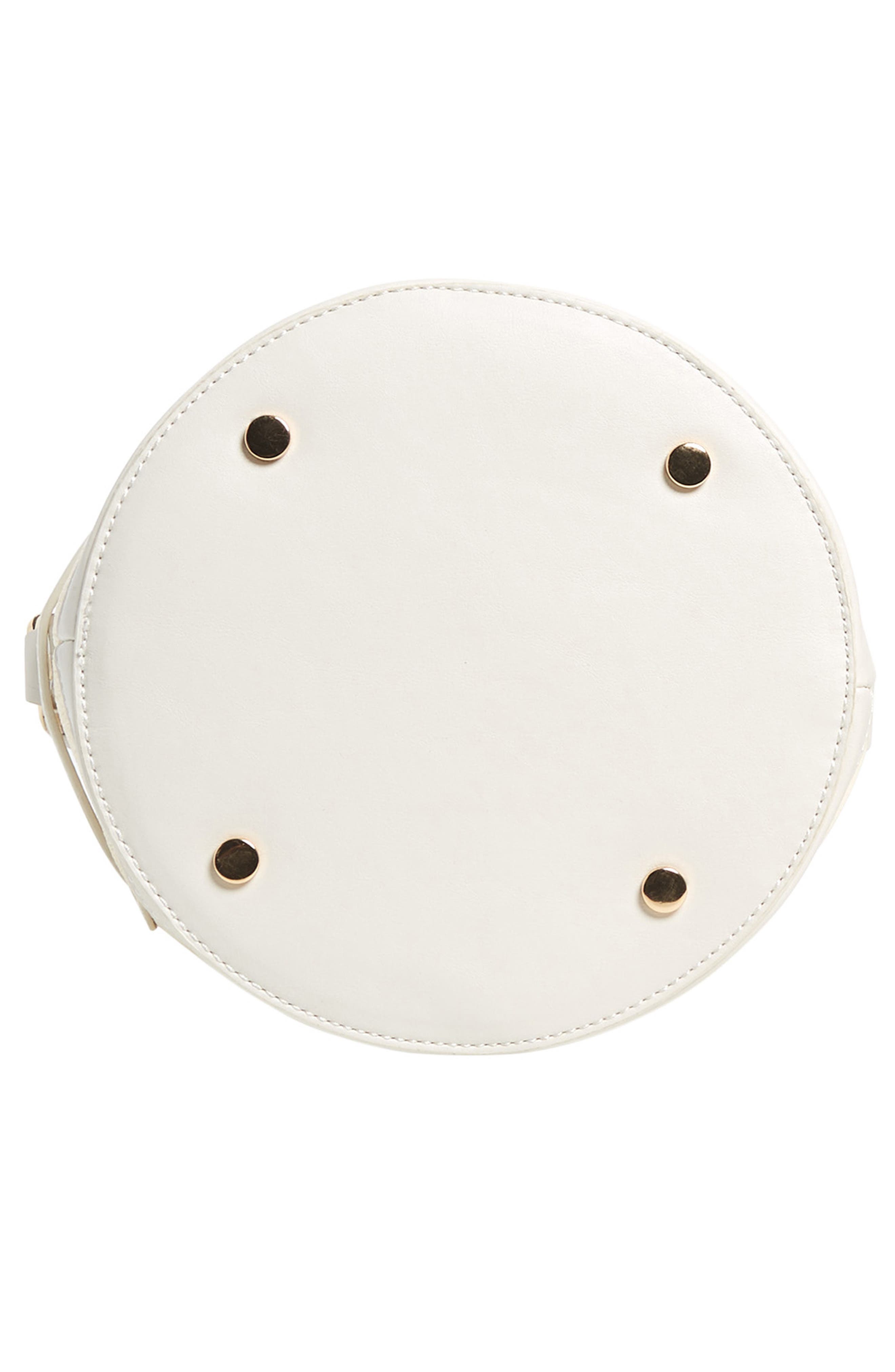 Mali + Lili Gina Set of 2 Twinning Straw Bucket Bags, Alternate, color, White/ Natural