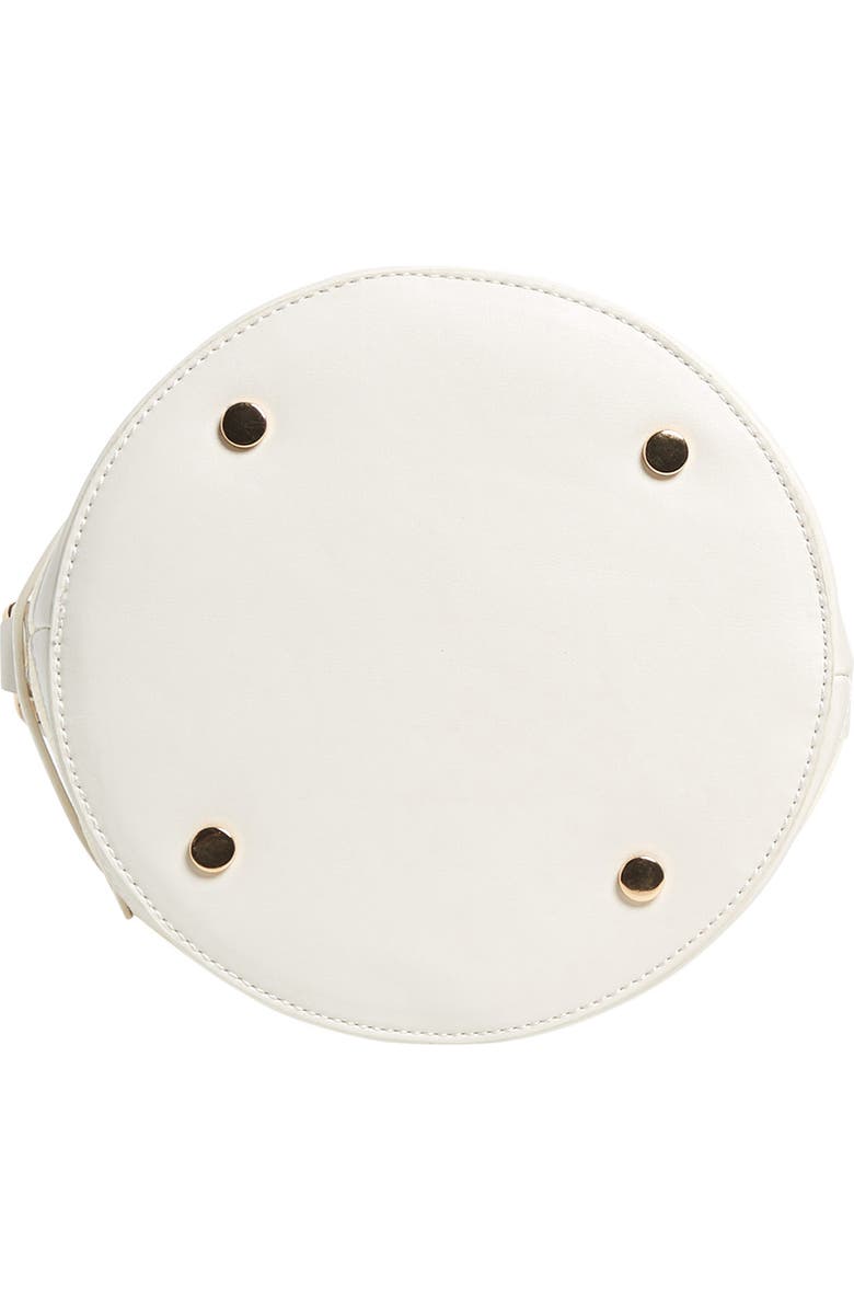 Mali + Lili Gina Set of 2 Twinning Straw Bucket Bags, Alternate, color, White/ Natural