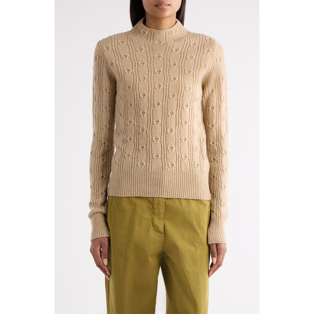 Dries Van Noten Tessy Mixed Stitch Wool Sweater In Brown