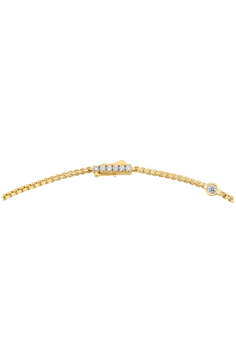 Layer Up Rounded Box Chain Necklace, Alternate, color, 18KT YELLOW GOLD / CLEAR STONE