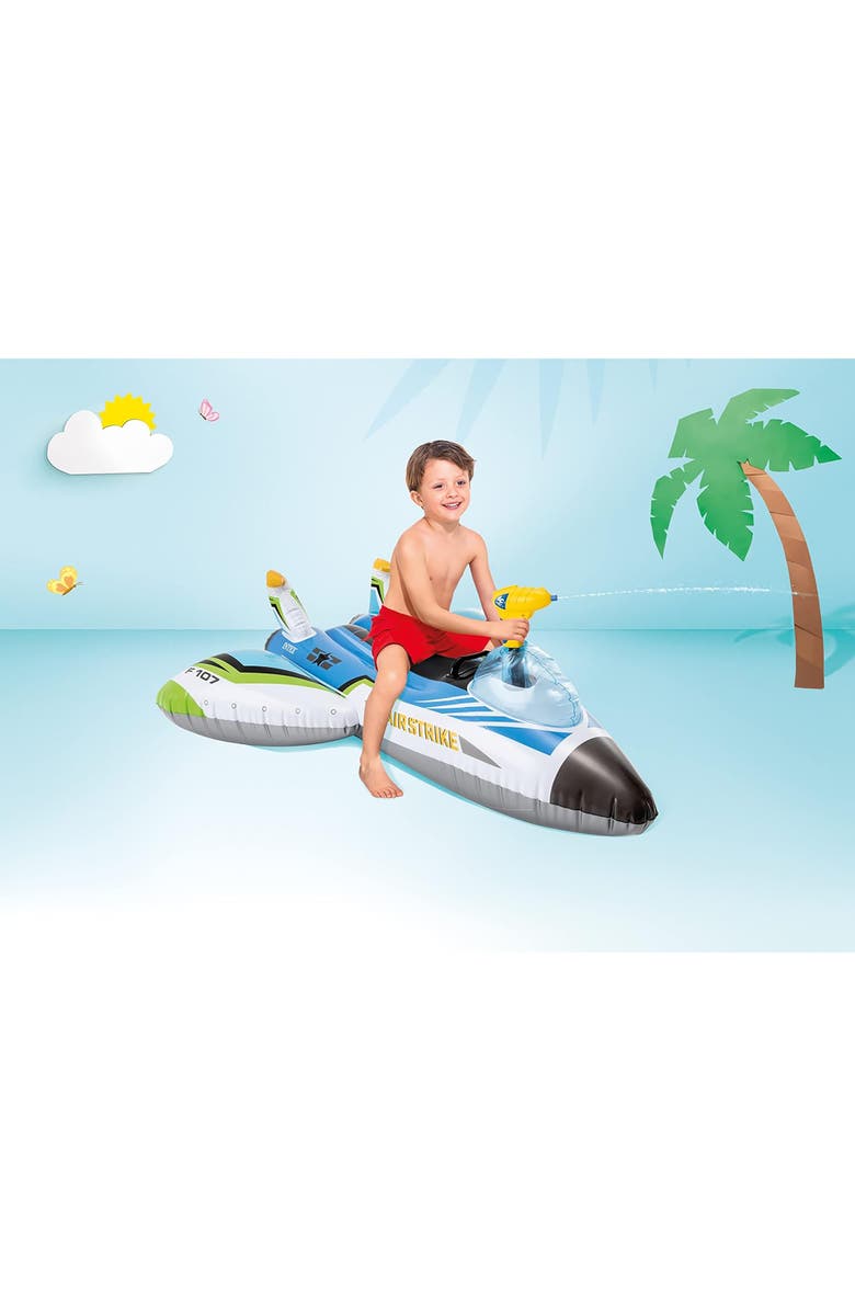 Intex Plane Rideon Pool Float W/ Water Gun, 88Lb Cap, Ages 3+, Alternate, color, Multicolored