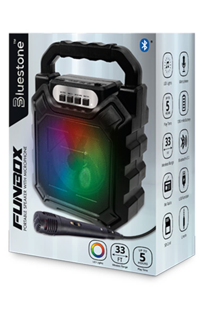 BLUESTONE FUNBOX Portable LED PA Speaker and Mic 4 Woofer, Alternate, color, 