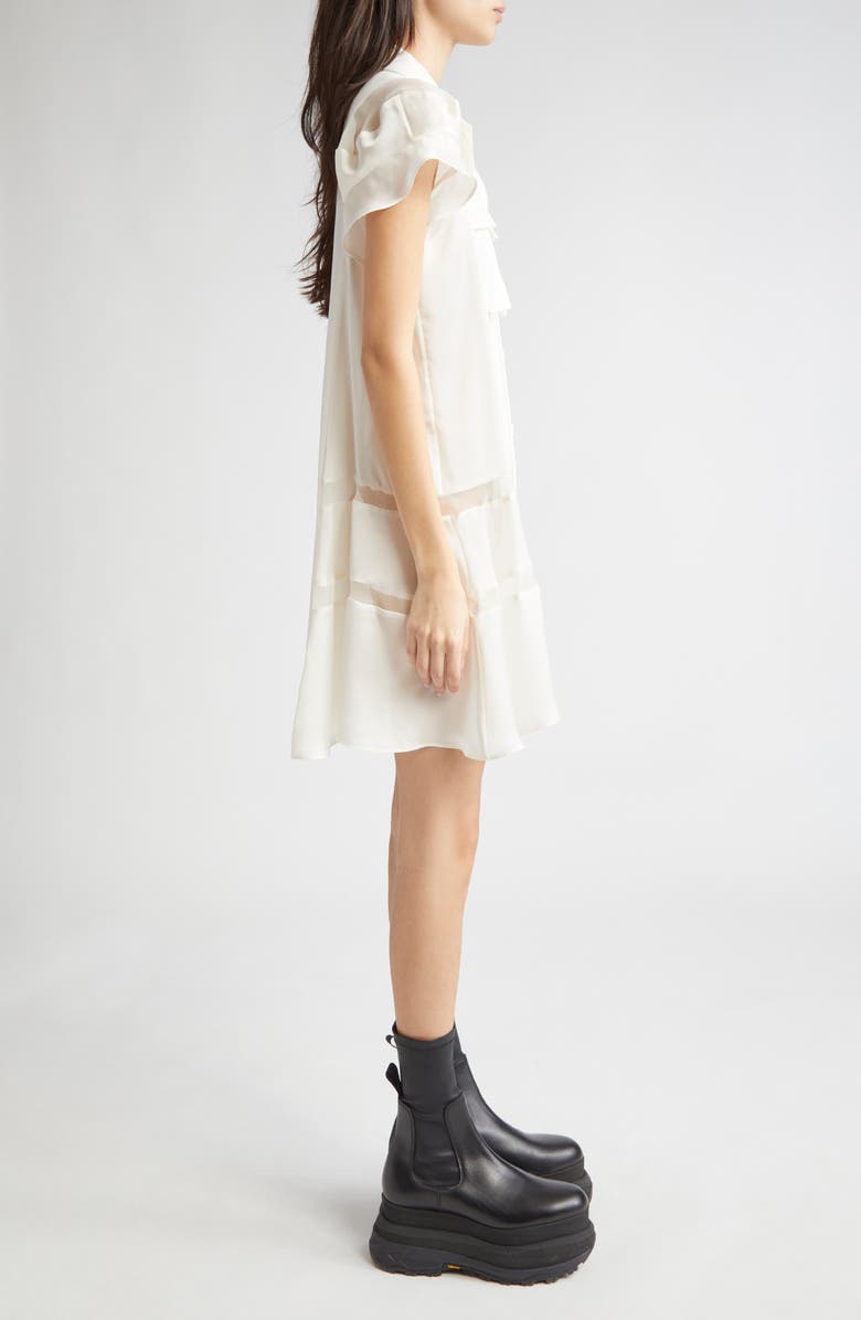 Sacai Mixed Media Shirtdress, Alternate, color,