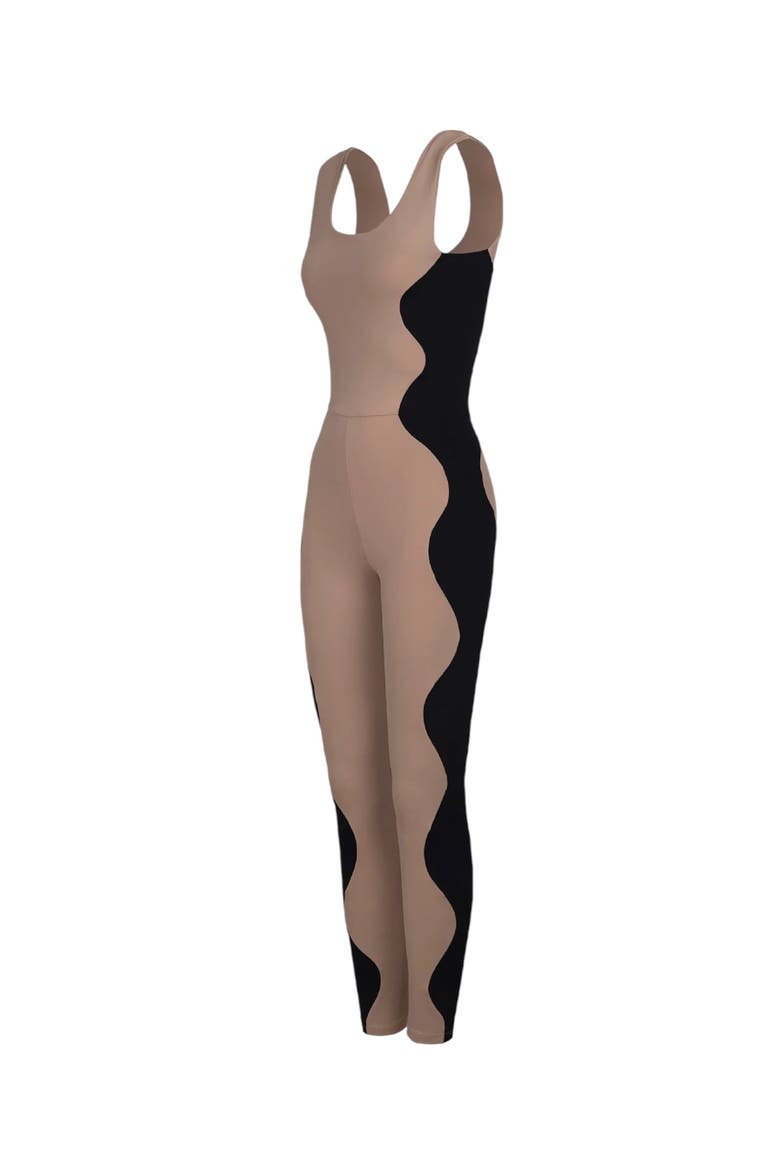 Wave Unitard, Alternate, color, Shake-Black