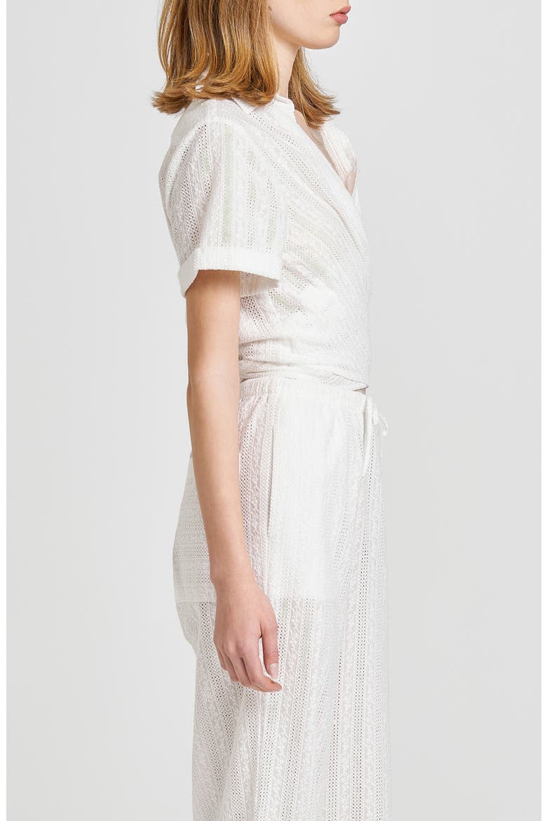 Eve Cotton Eyelet Drawstring Pants, Alternate, color, IVORY