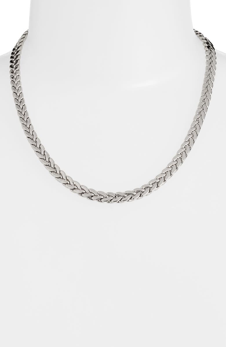 Nordstrom Flat Braided Chain Necklace, Alternate, color,