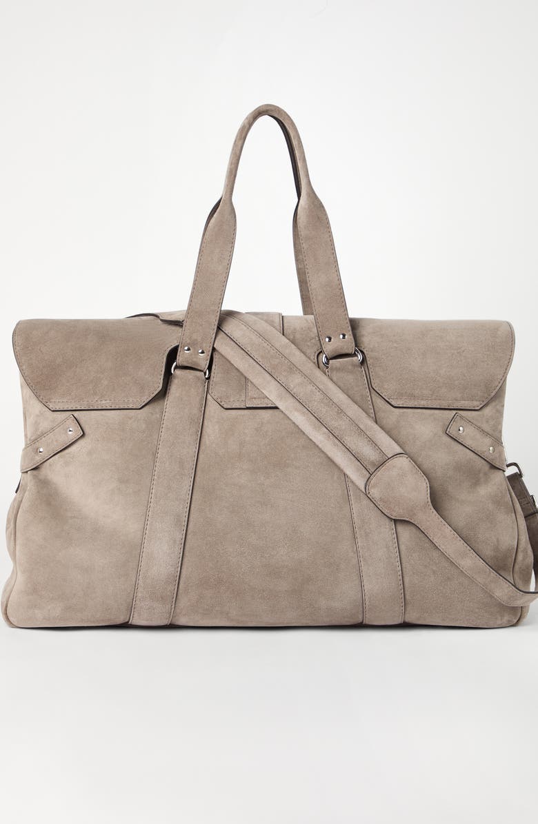 Brunello Cucinelli Suede Country Weekender bag, Alternate, color,