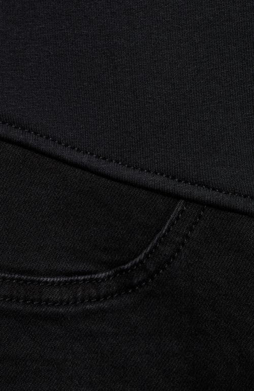 Shop Mango Skinny Maternity Jeans In Black Denim