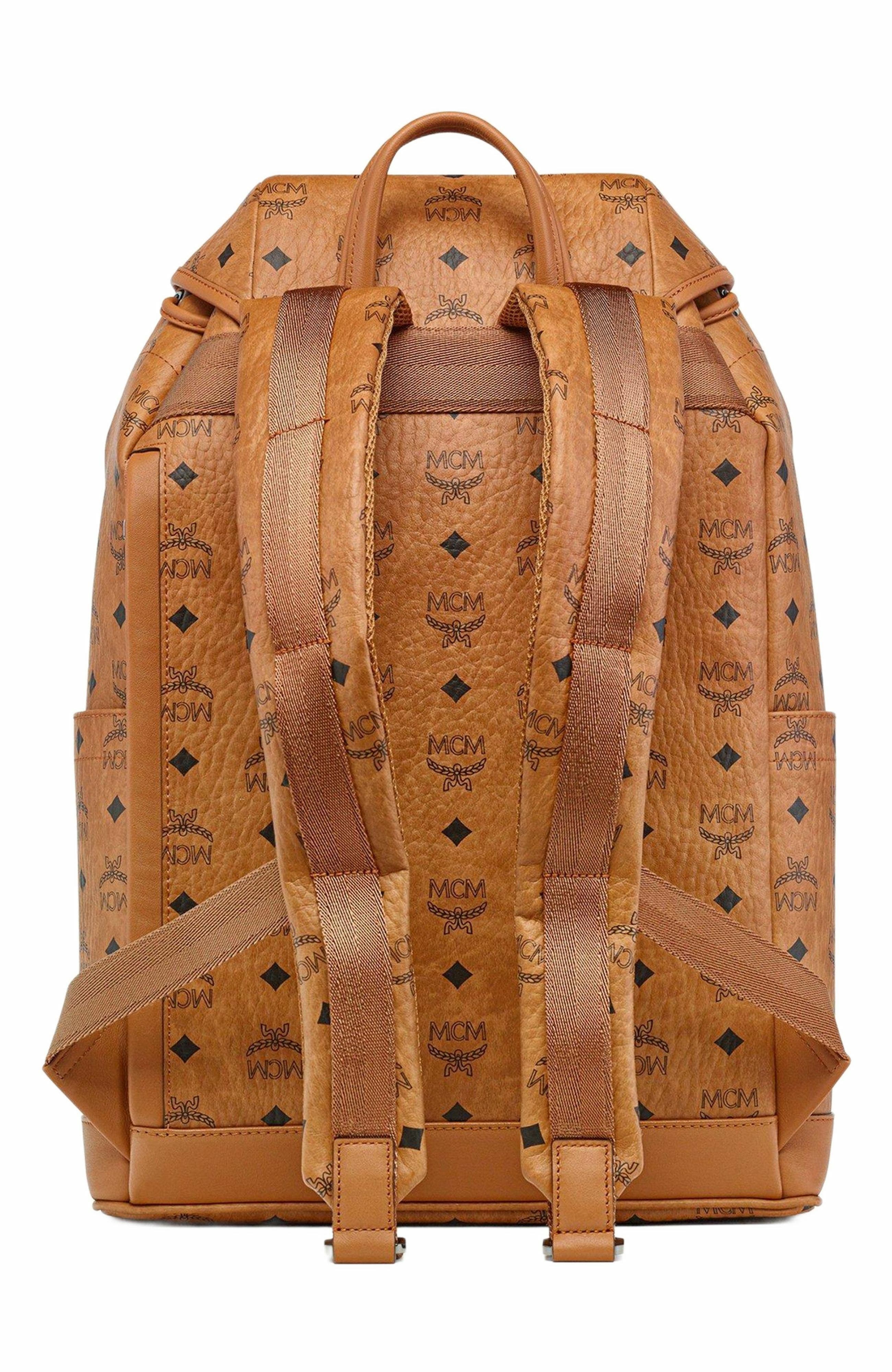 MCM Brandenburg Backpack in Visetos, Alternate, color, 