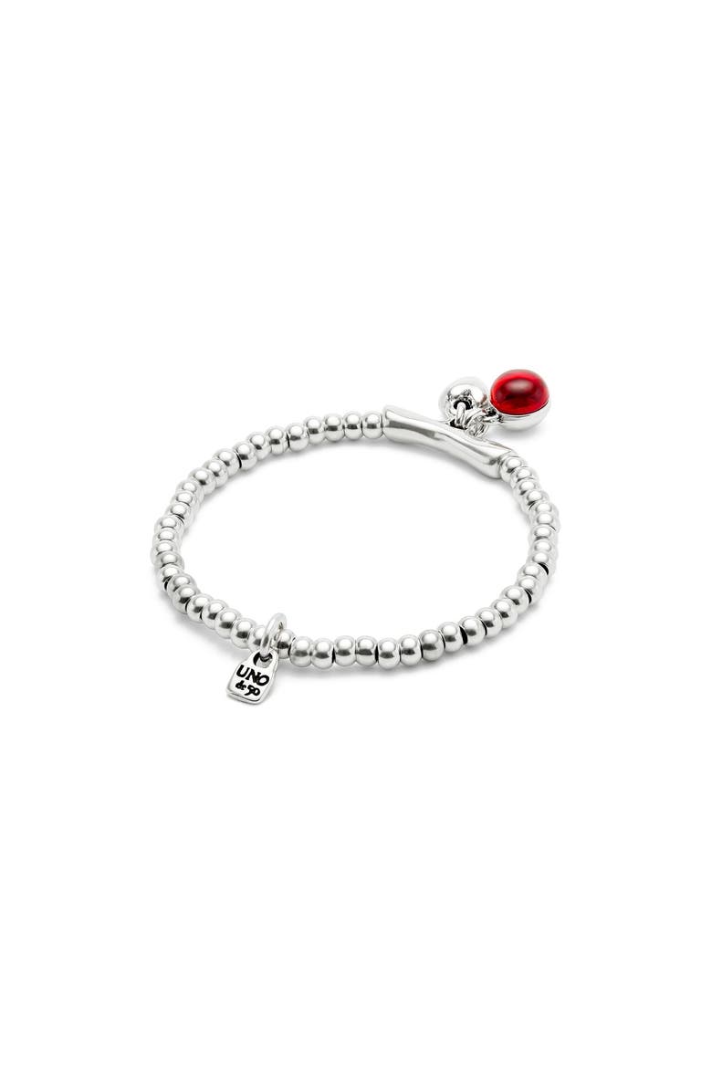 Red Murano Core Bracelet, Alternate, color, Silver