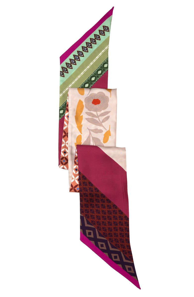 Elizabetta Pamela - Skinny Silk Scarf, Alternate, color, Pink
