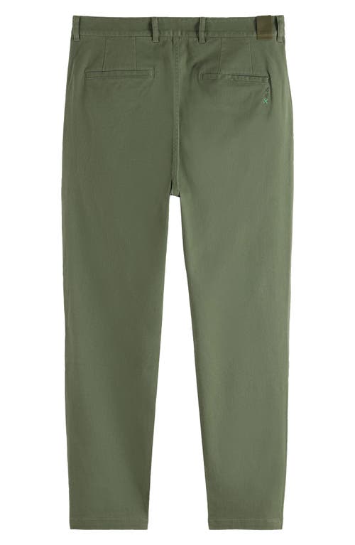 Scotch & Soda Drift Stretch Cotton Chinos In Green