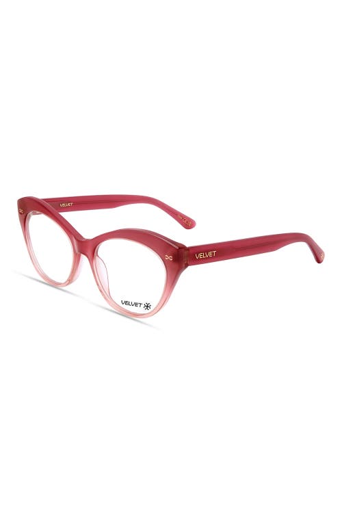 Velvet Eyewear Minnie 54mm Cat Eye Optical Glasses In Gradient Red