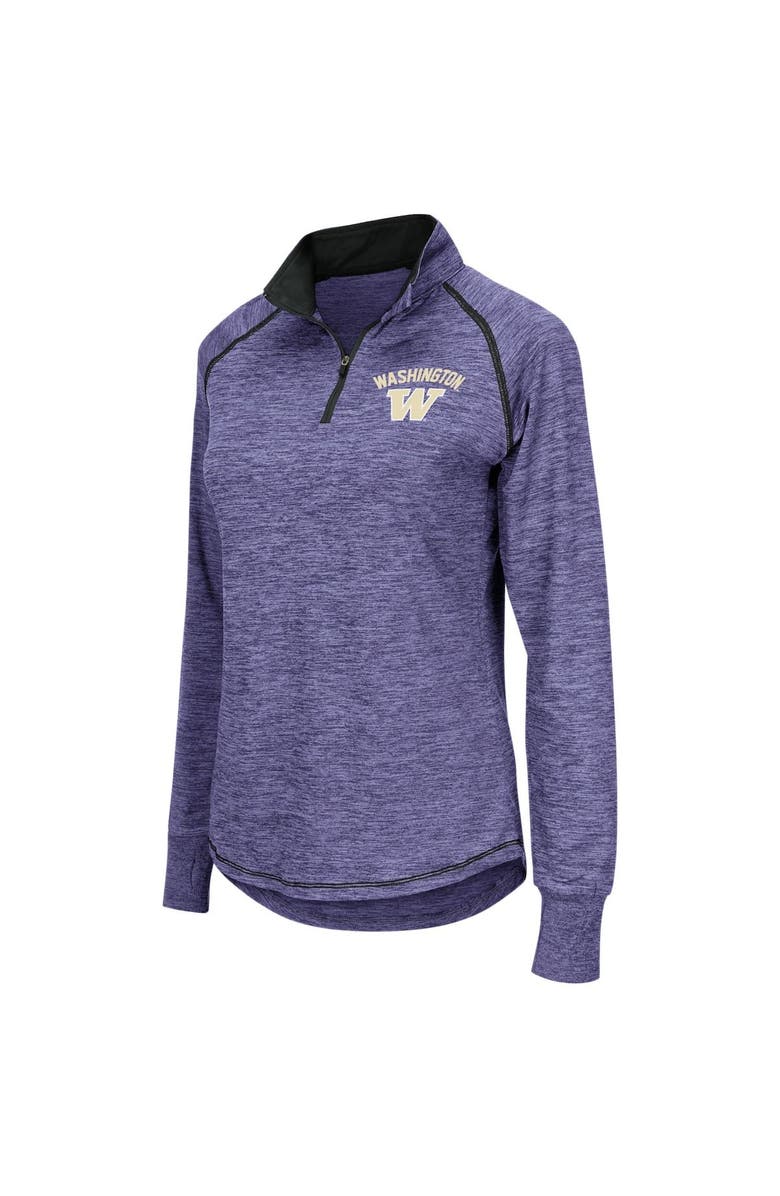 COLOSSEUM Women's Colosseum Purple Washington Huskies Bikram Quarter-Zip Pullover Jacket, Alternate, color, 