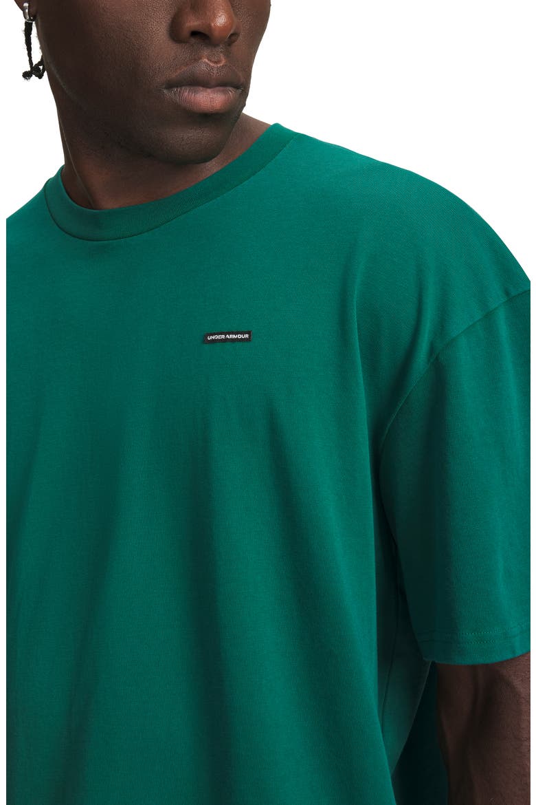 Heavyweight Oversized Washed T-Shirt, Alternate, color, CAMPUS IVY GREEN/ BLACK