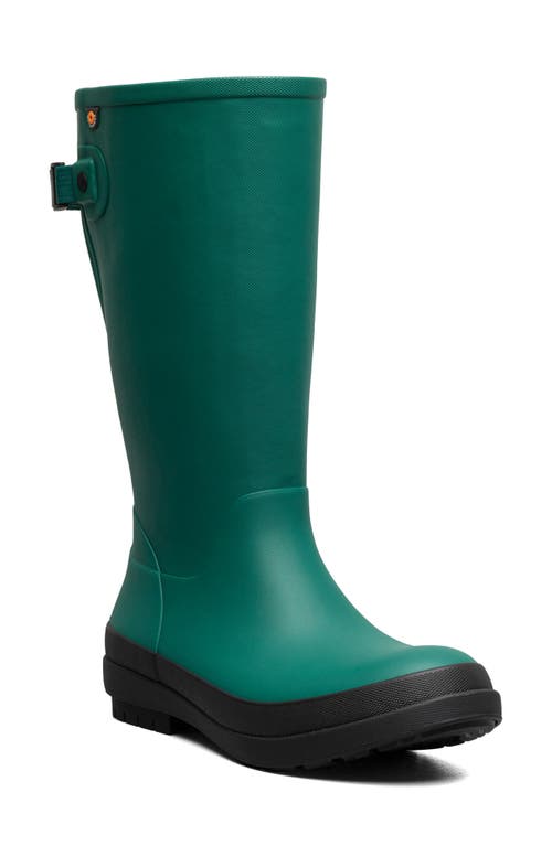 Bogs Amanda II Tall Waterproof Adjustable Calf Rain Boot in Emerald 