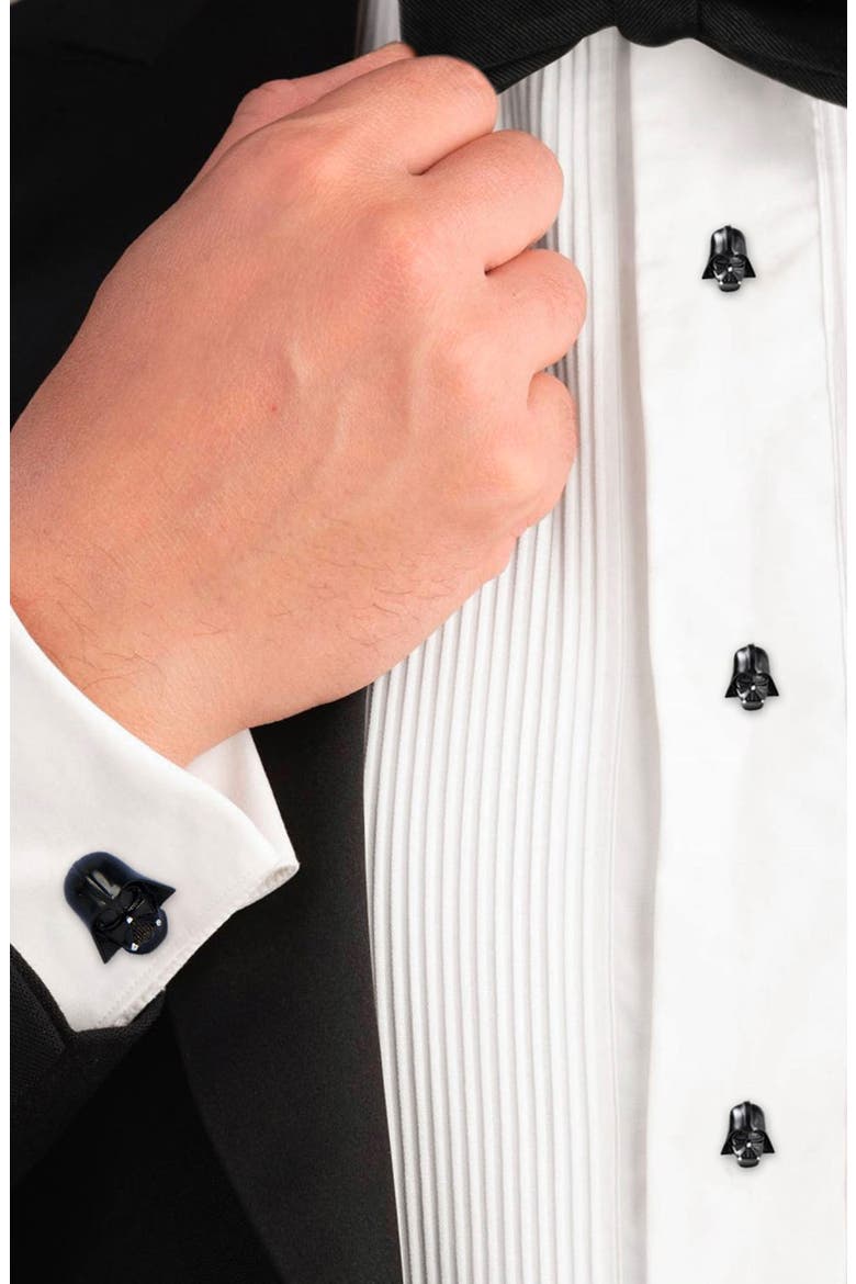 Men's Star Wars™ 3D Darth Vader Stud Set, Alternate, color, BLACK