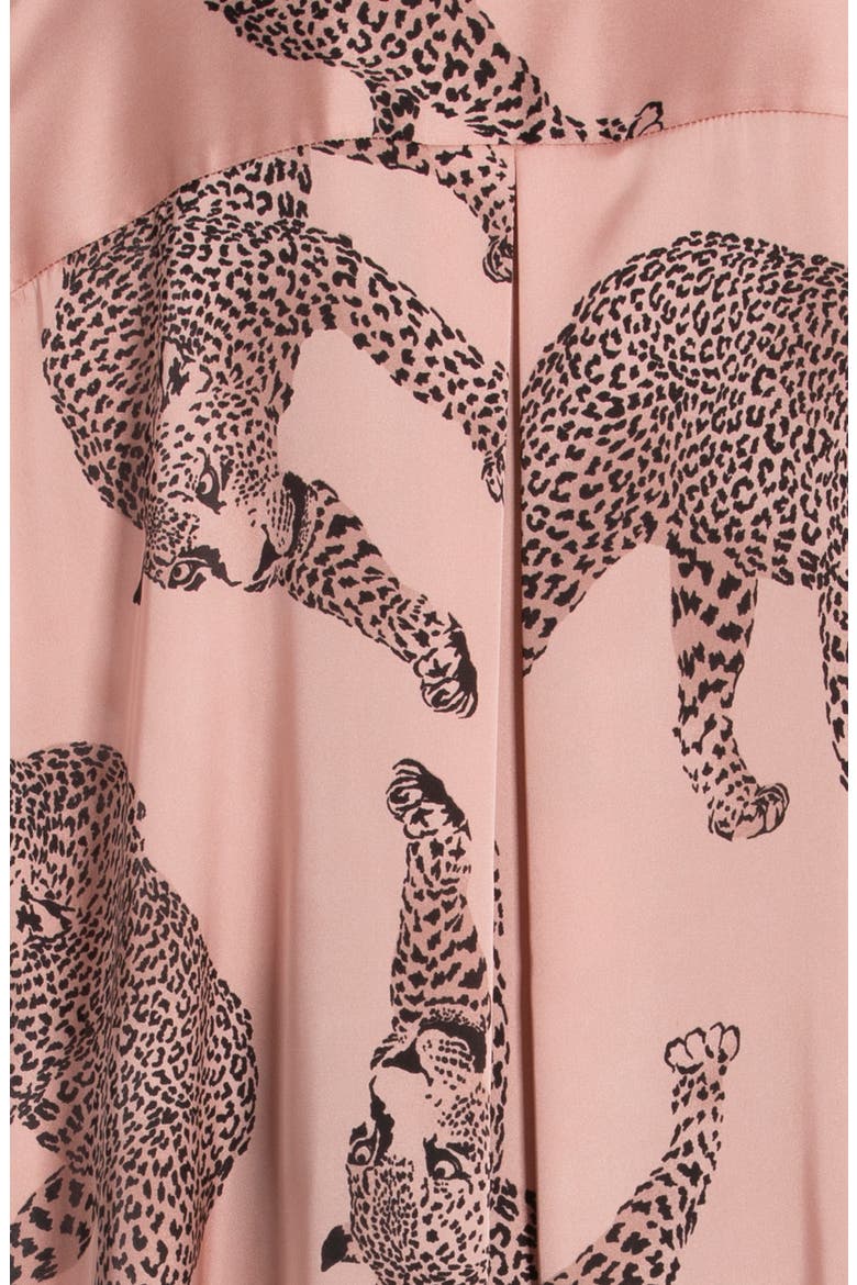 Print Satin Short Pajamas, Alternate, color, TAUPE