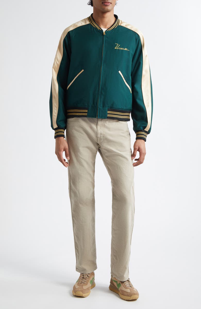 VISVIM Douglas Wool & Silk Team Jacket, Alternate, color, Green