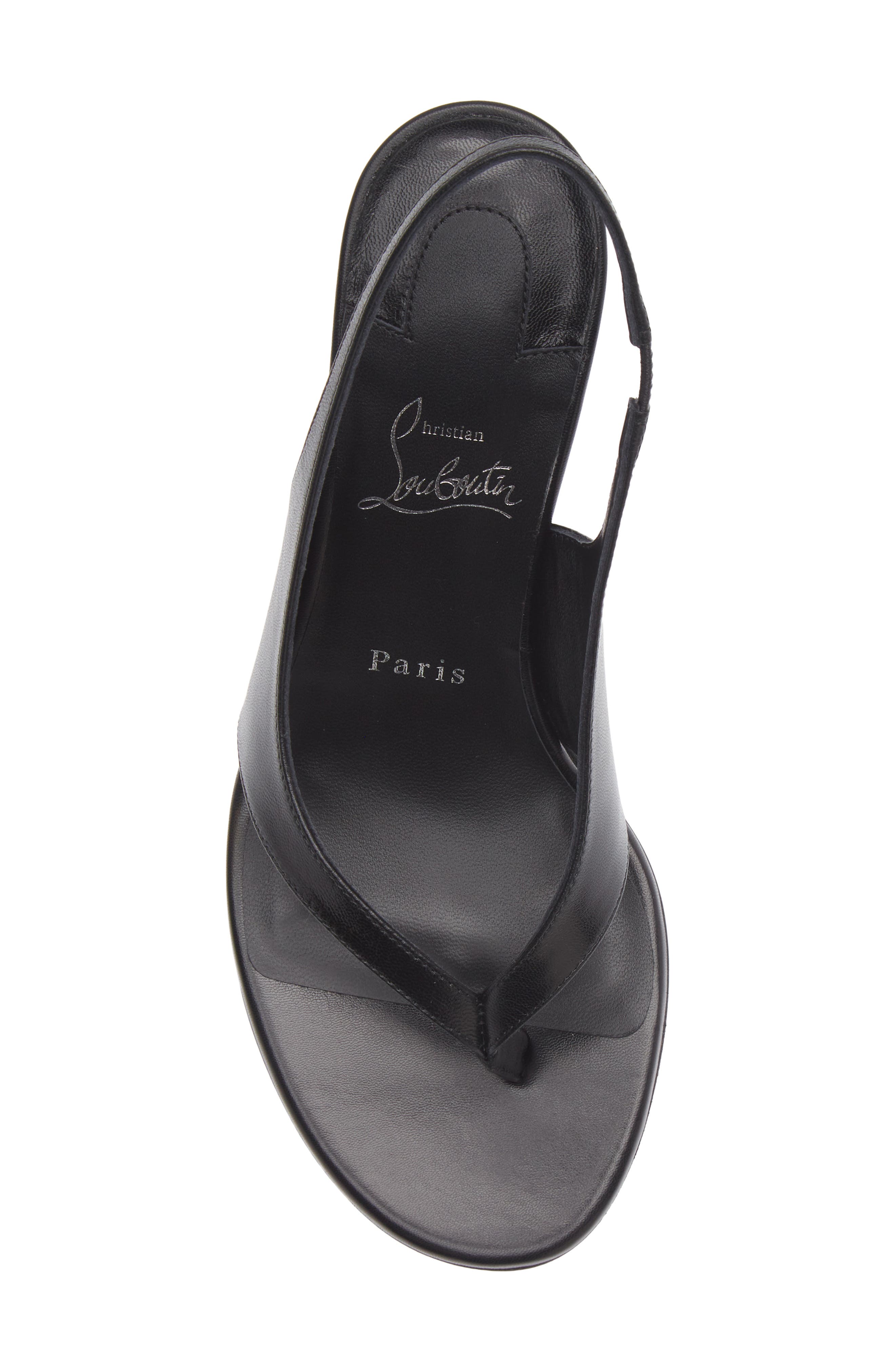 Miss Z Infradita Slingback Sandal, Alternate, color, B439 BLACK/ LIN BLACK