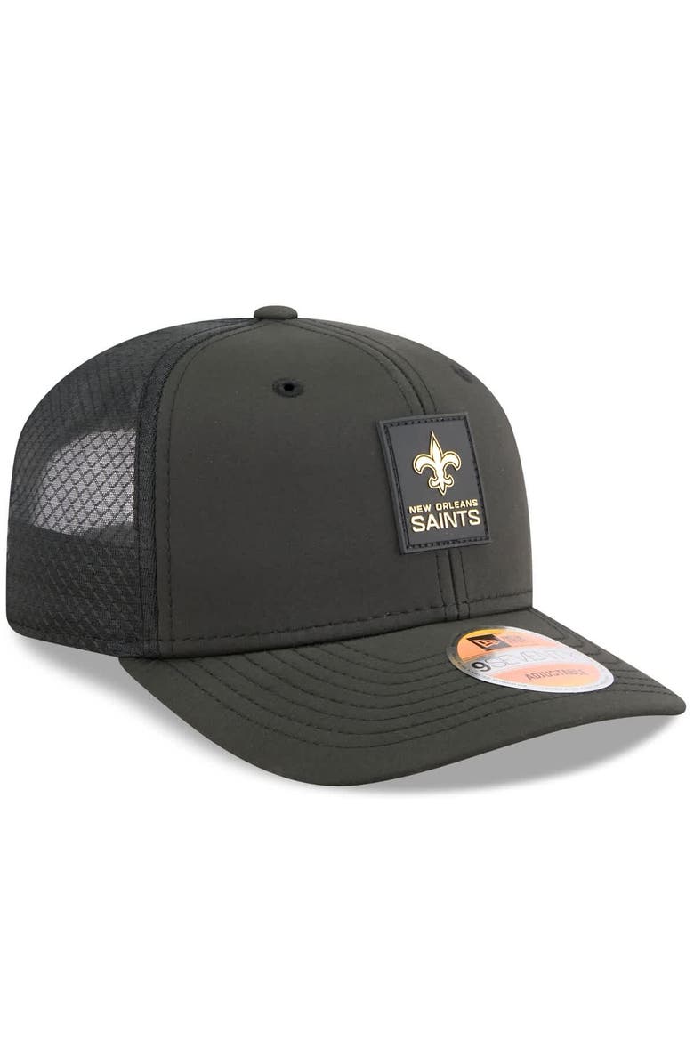 New Era Men's New Era Black New Orleans Saints 2025 Sideline 9SEVENTY Trucker Adjustable Hat, Alternate, color, Black