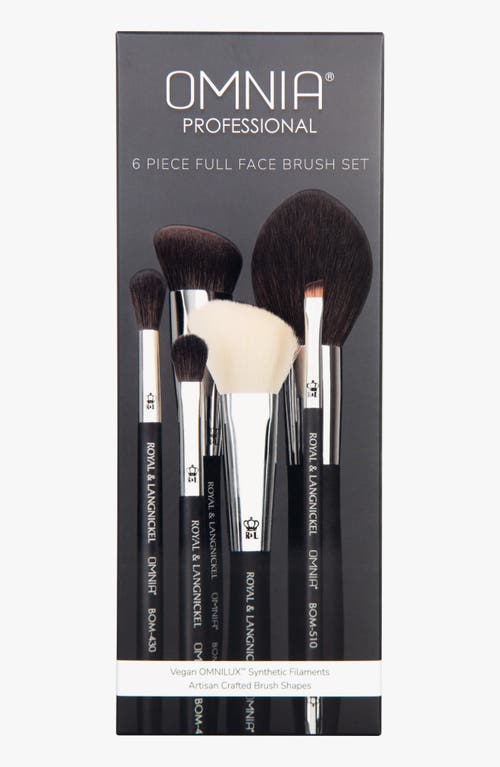Omnia Brush Full Face 6pc Makeup Brush Set In Black