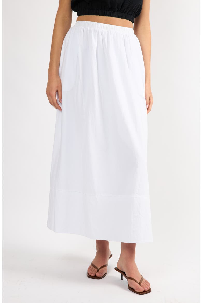 Everyday Boyfriend Maxi Skirt, Main, color, WHITE