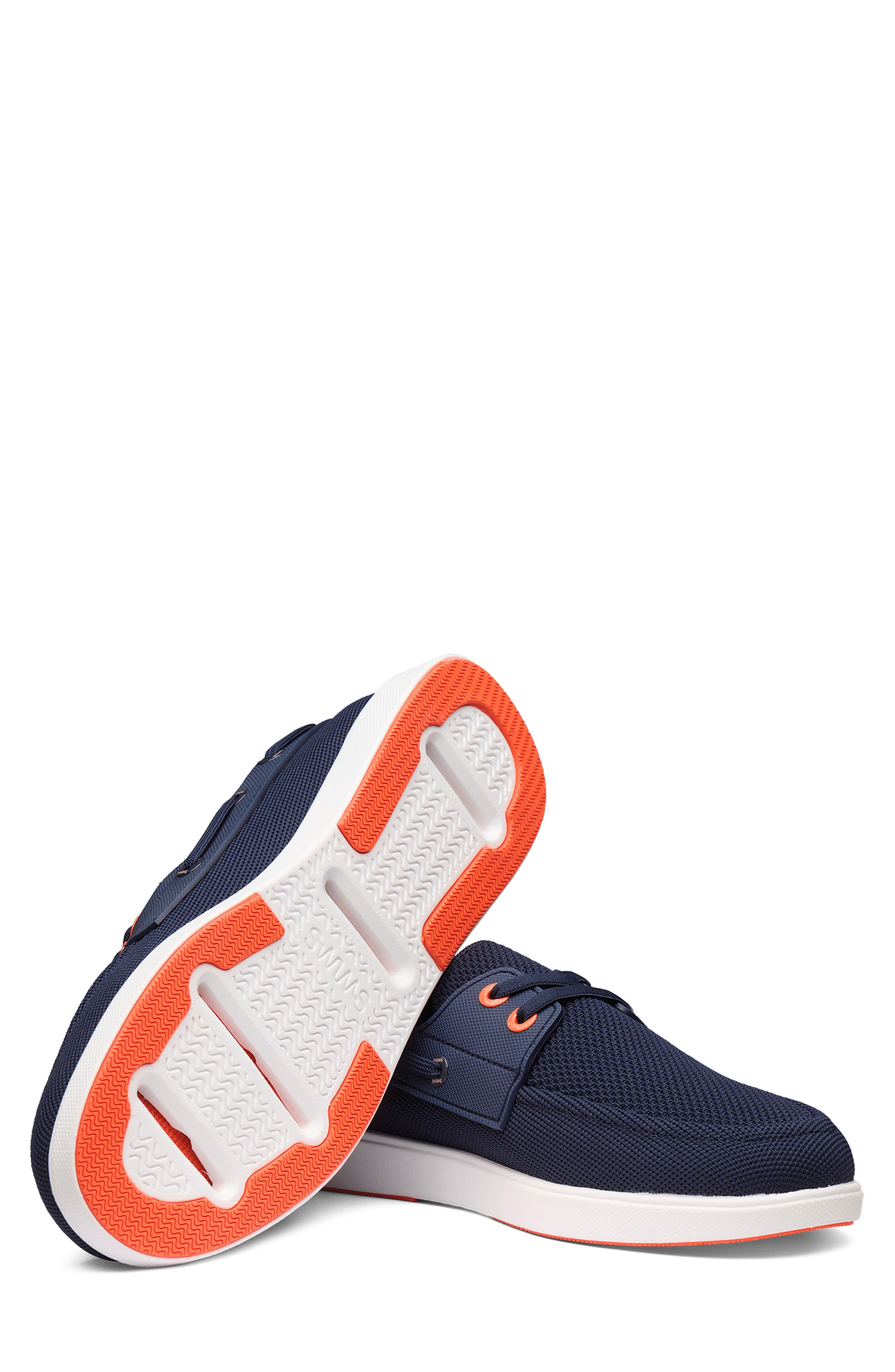 Breeze Boat Shoe, Alternate, color, NAVY/ WHITE/ ORANGE