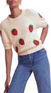 Boden Margot Short Sleeve Strawberry Sweater