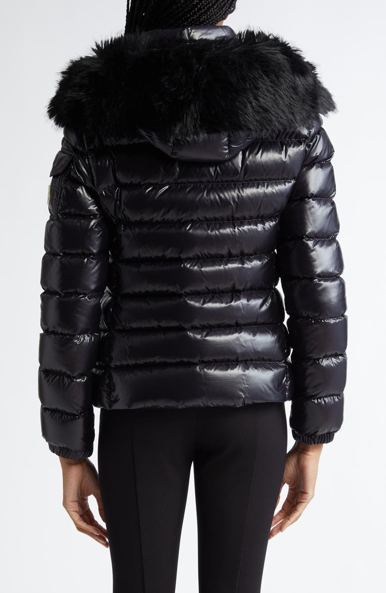 Moncler Badyf Down Puffer Jacket with Removable Hood & Removable Faux Fur Trim, Alternate, color, Black