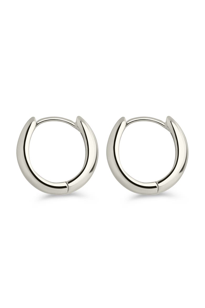 Lavina Polished Huggie Hoop Earrings, Alternate, color, SILVER