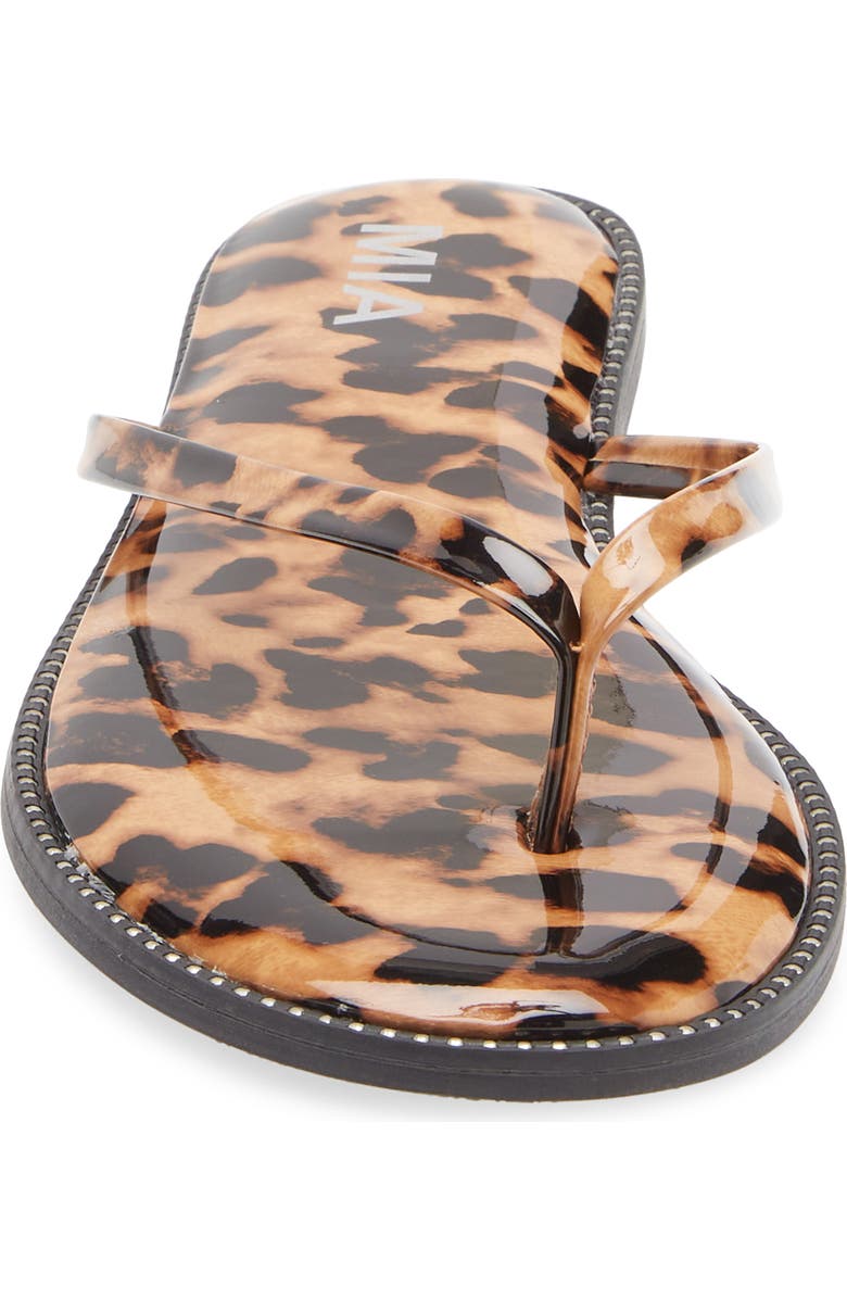 MIA Aster Flip Flop, Alternate, color, Leopard Print
