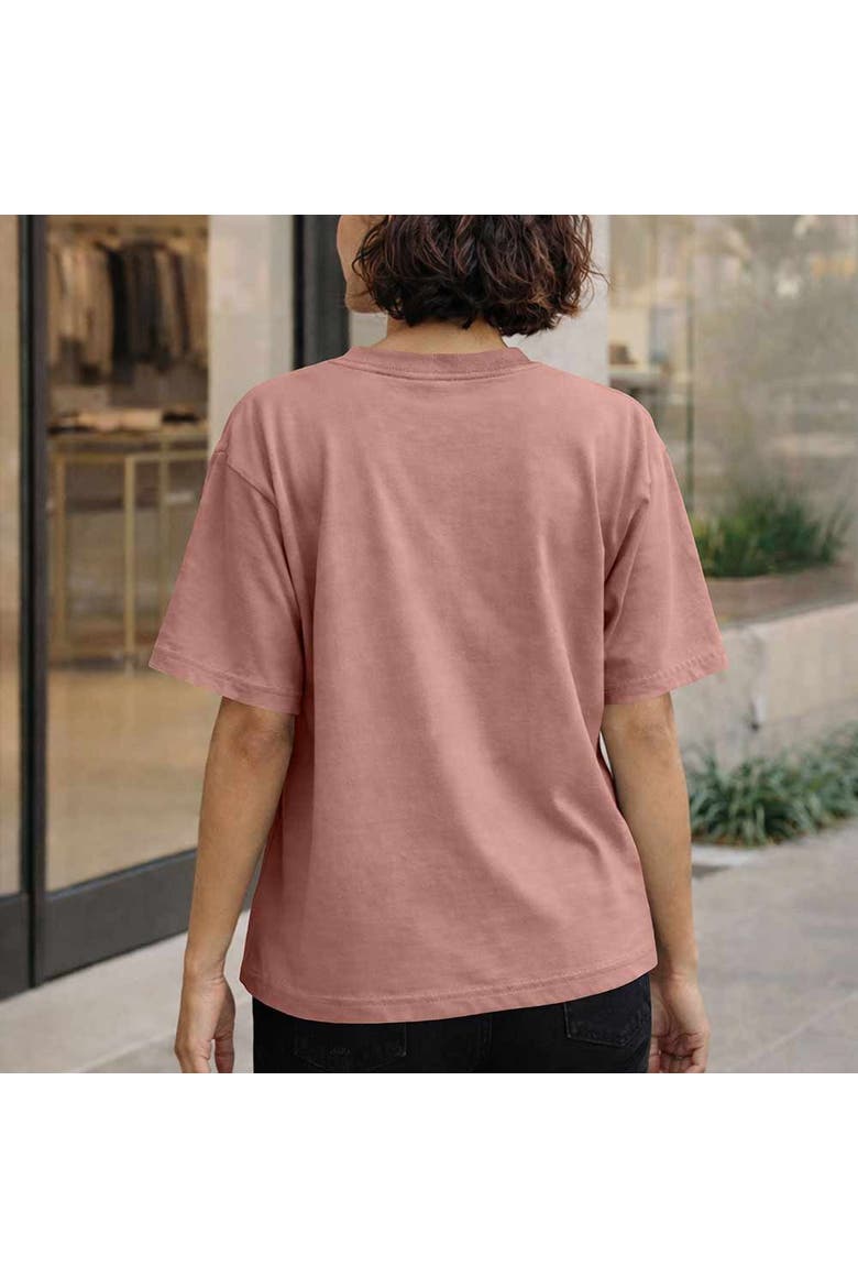 Butterfly Relaxed Midweight Jersey Tee, Alternate, color, Hazy Pink
