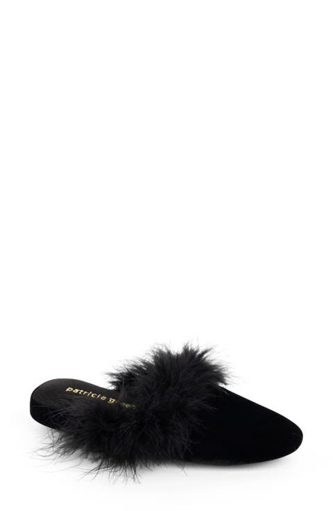 Party Feather Velvet Slipper (Women)